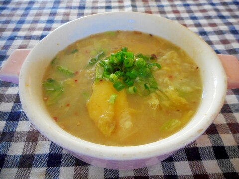 さつま芋とレタスの生姜スープ